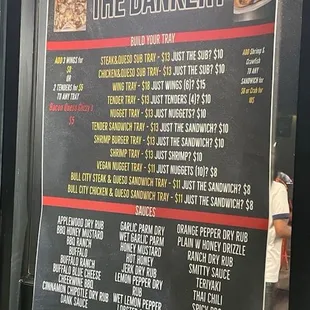 the menu for the dankery