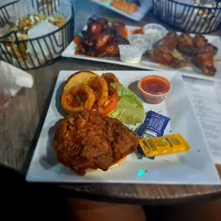 Pork chop sandwich.  Fried to perfection