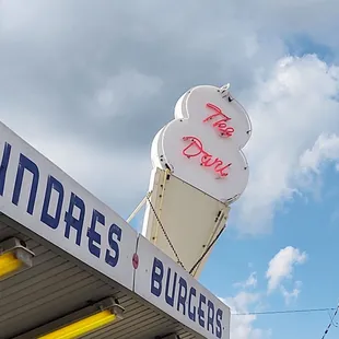 The Dari Ice Cream shop with it&apos;s iconic retro neon sign