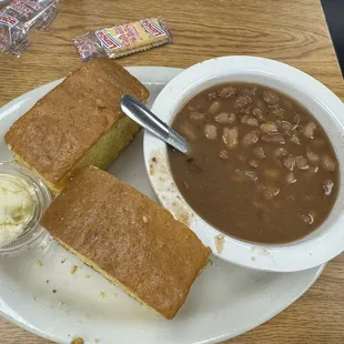 Beans and cornbread