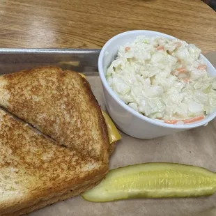 Grilled cheese &amp; Cole slaw