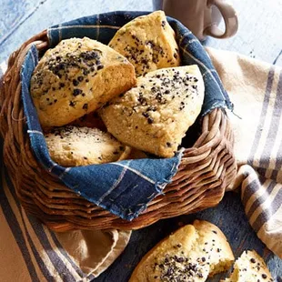 Our Scones aren't hard. These are moist, flaky and delicious blueberry scones.