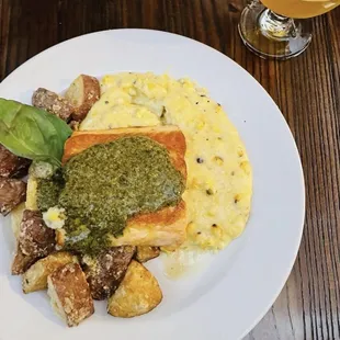 Salmon with polenta. So so yum