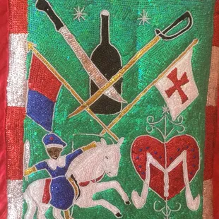 Drapo Vodou, spectacular hand beaded and sequinned art pieces from Haiti made to honor the spirits of Vodou