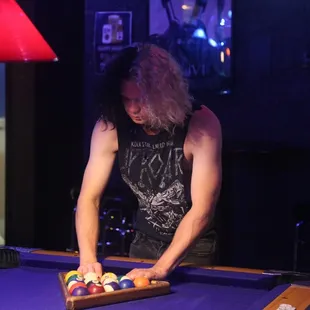 Pool table is a great one, you will usually see me shootin in here