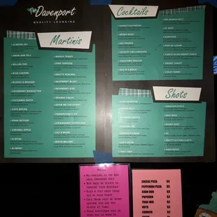 Posted Menu