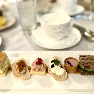 Each person got a plate of 5 small bite savories