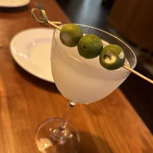 Martini with 3 olives