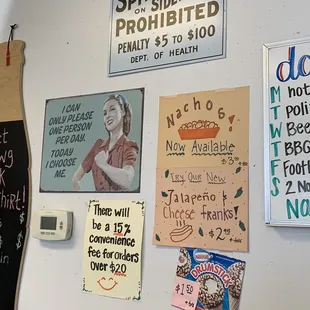 signs on the wall
