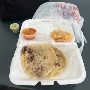 bean and cheese pupusa