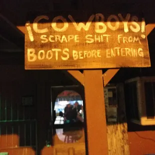 a sign for the entrance