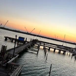 The late afternoon view from our table
