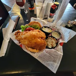 Fish Flounder Sandwich
