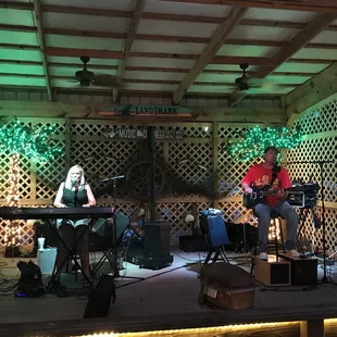 a band playing