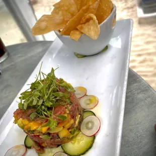Big eye tuna tartare