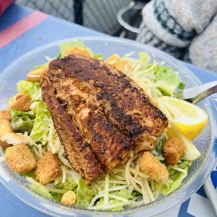 Caesar Salad with Salmom