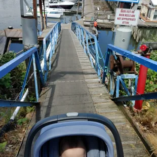a baby in a stroller
