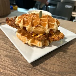food, waffles