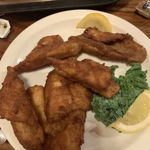Sunfish fillets , side of wild rice.