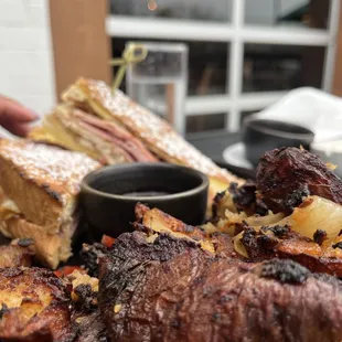 Monte Cristo with home fries