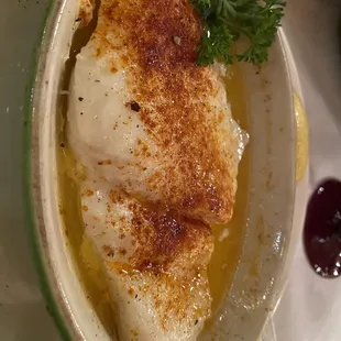 Halibut cooked to perfection but needed seasoning