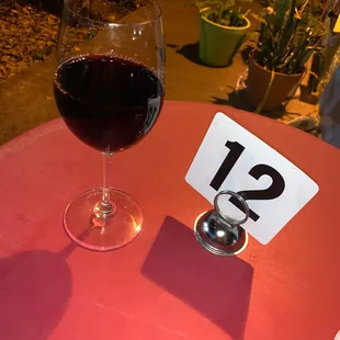 The rioja at my outdoor table