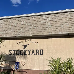 The side of the building.