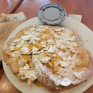 Peanut butter flakes French toast