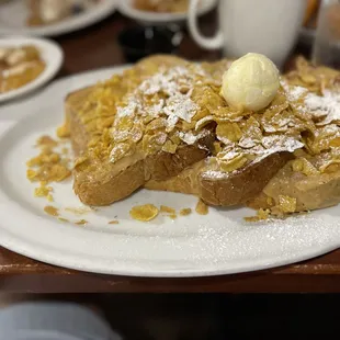 Peanut Butter Corn Flake-Encrusted French Toast at the Delectable Egg