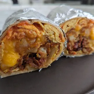 Breakfast burrito with bacon, March 18, 2024