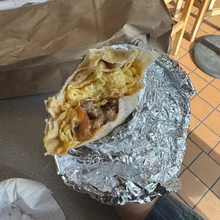 Sausage Breakfast Burrito