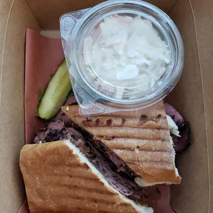 My AMAZING pastrami with slaw and pickle