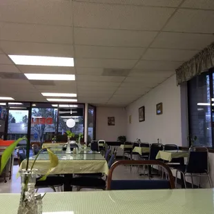 There's plenty of seating are for the group lunch