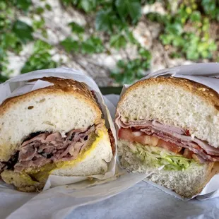 1/2 Pastrami Dip Sandwich - 1/2 Italian Sandwich