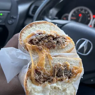 The steak &amp; cheddar