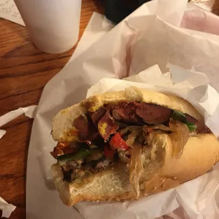 5. Hot Smoked Cajun Sausage Sandwich
