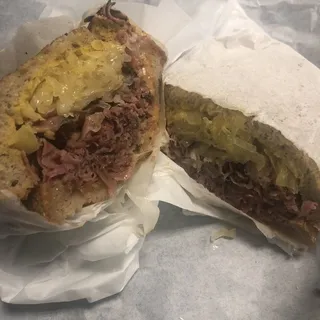 Pastrami Reuben on Rye