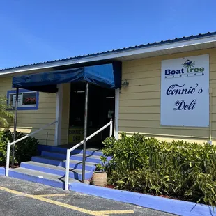 the front of the restaurant