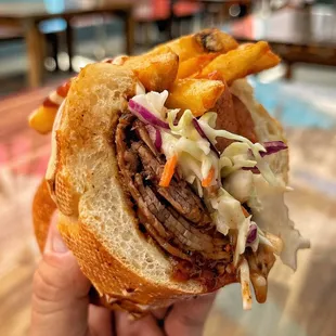BBQ Brisket &amp; Sausage Sandwich (IG: @foodwithbros)