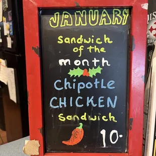 January 2023 : sandwich of the Month