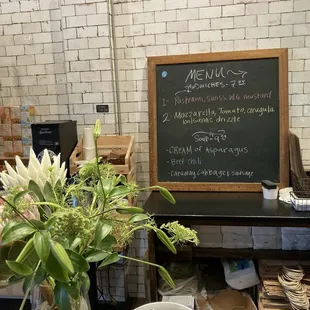 Today's menu at The Delicatessen of Buvette