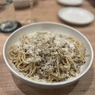 Cacio e Pepe. Very tasty but a bit heavy on the Pepe. And I do love well spiced and seasoned food. Huge portions though!