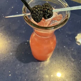 Blackberry limeade cocktail