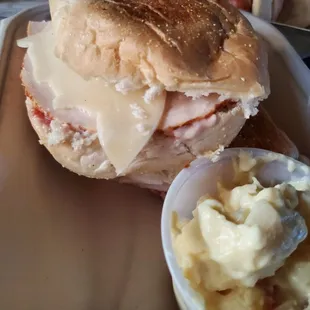 Hazy braised turkey sandwich