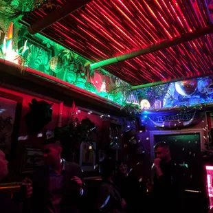 Good punch, great Sake and fun decor in a tiny space.