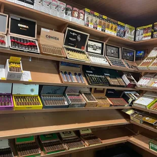 Large variety of cigars, walk in humidor