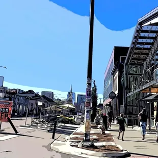 One of the entrances to Market block