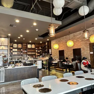 Interior of Shaburina- near bar is set up of the take out.