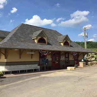 Depot Entrance near all the train cars