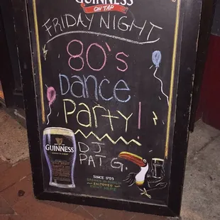 80s night every friday
